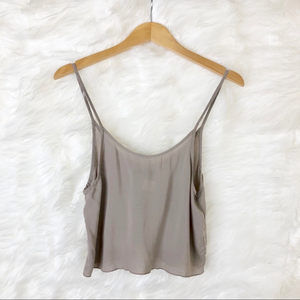 Brandy Melville ✨ Taupe Crop Top